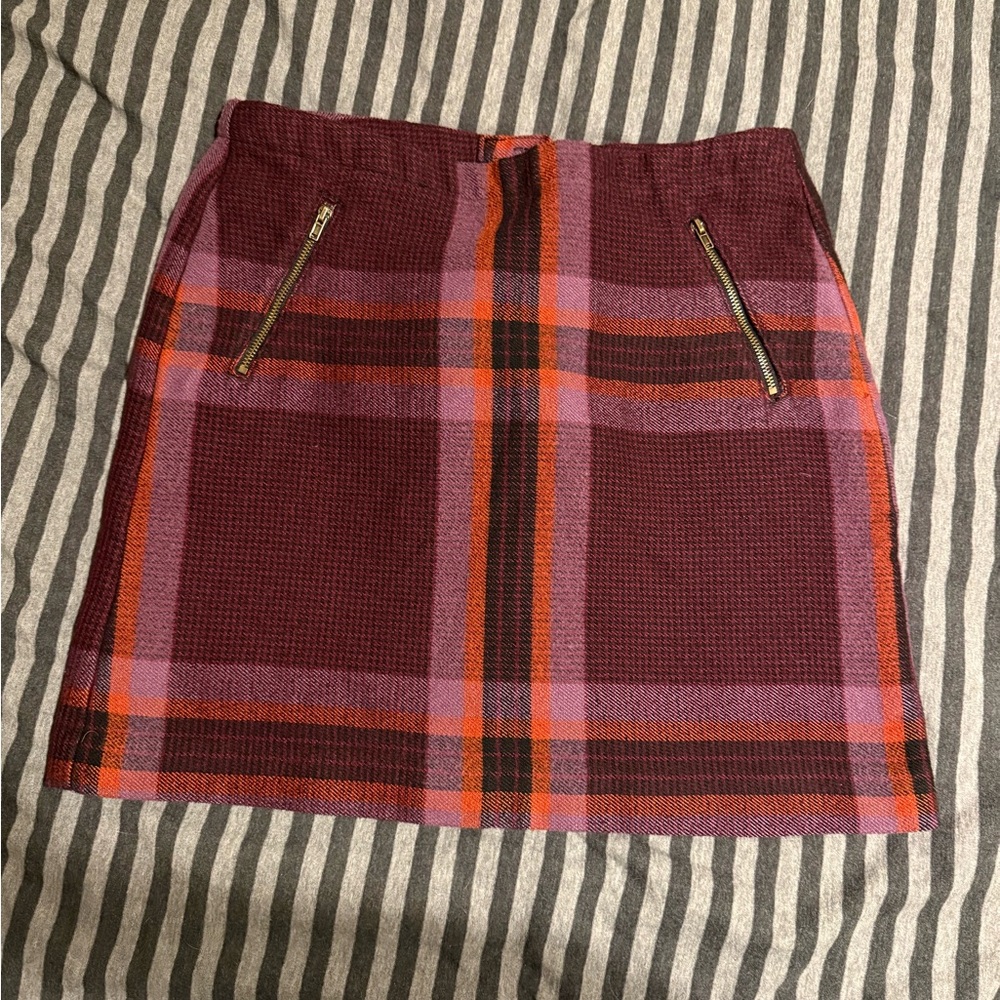 STYLUS Women's Mini Skirt - Red and Purple Plaid